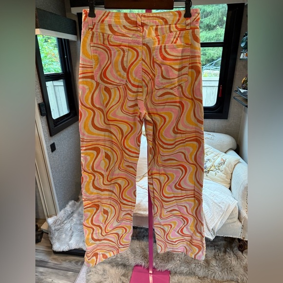 SHEIN Multicolor Swirl Straight Leg Pants size 8/10 - Picture 2 of 3